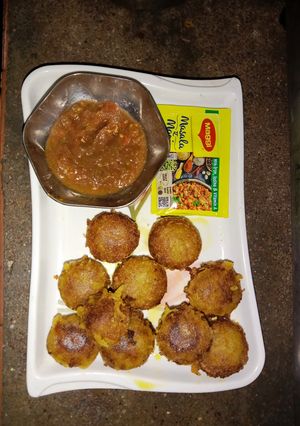 A picture of Aloo poha cutlets.