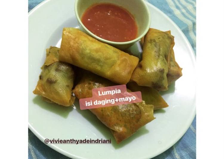 Lumpia isi daging+mayo