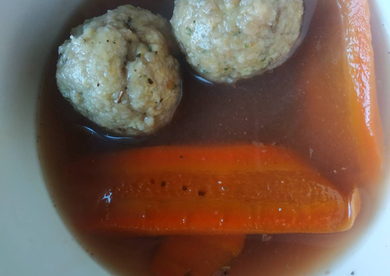 Albóndigas de proteína de soja y morrón rojo