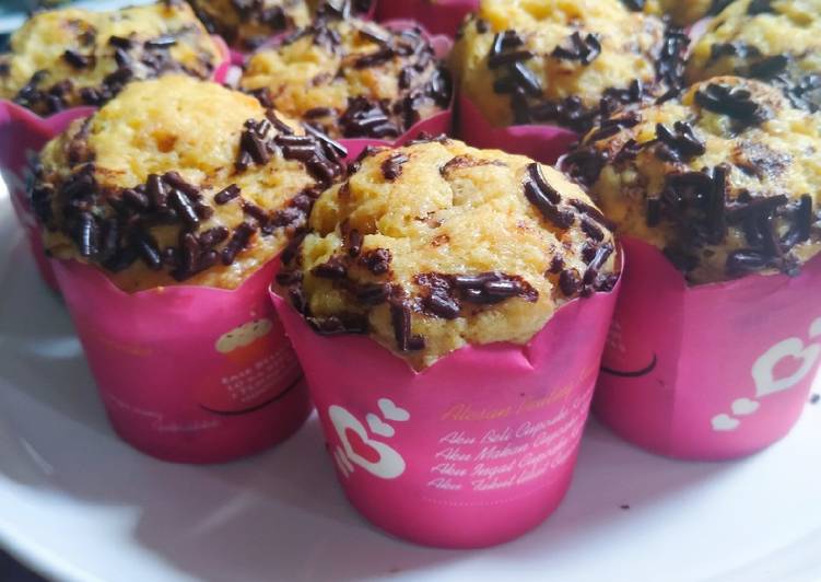Muffin pisang misis oven tangkring. No mixer
