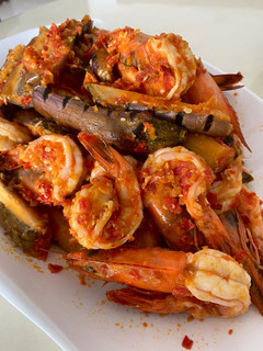 Foto resep Balado udang dan terong bakar