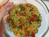 Gachas saladas de avena al curry
