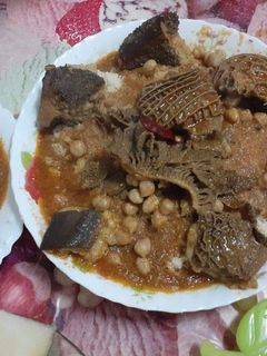 صورة لوصفة بربوشة بالكرشة 😋😋