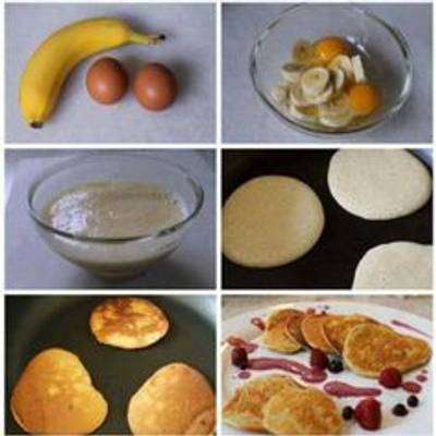 Pancakes de banana Receta de Stefany- Cookpad