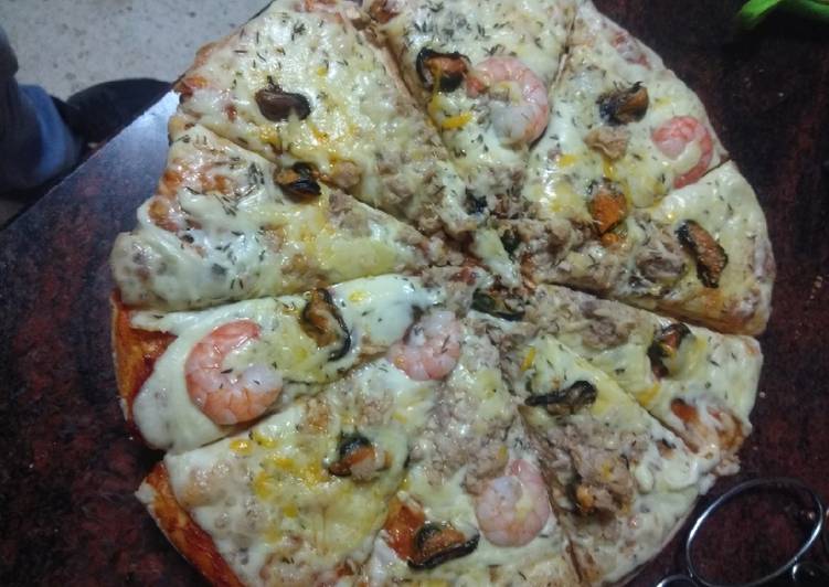 Pizza marinera a mi estilo