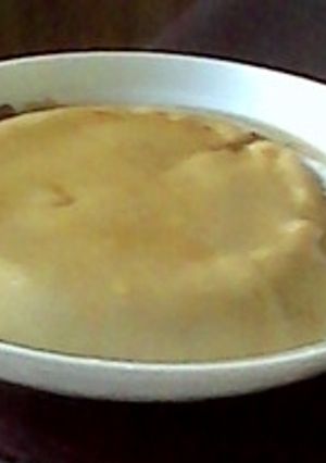 Una foto de Flan de plátano