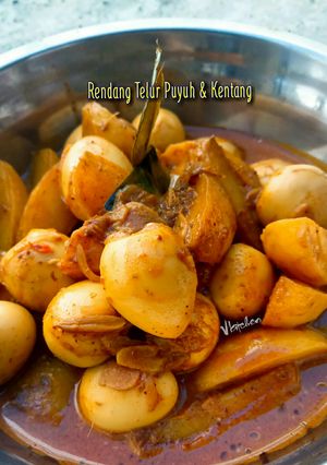 Foto resep Rendang Telur Puyuh & Kentang (Bumbu Instan)