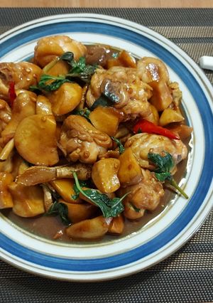 三杯杏鮑菇 的食譜成品照片