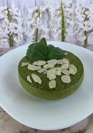 Foto resep [menu diet] Spinach oat cake AKA bolu kukus bayam oatmeal