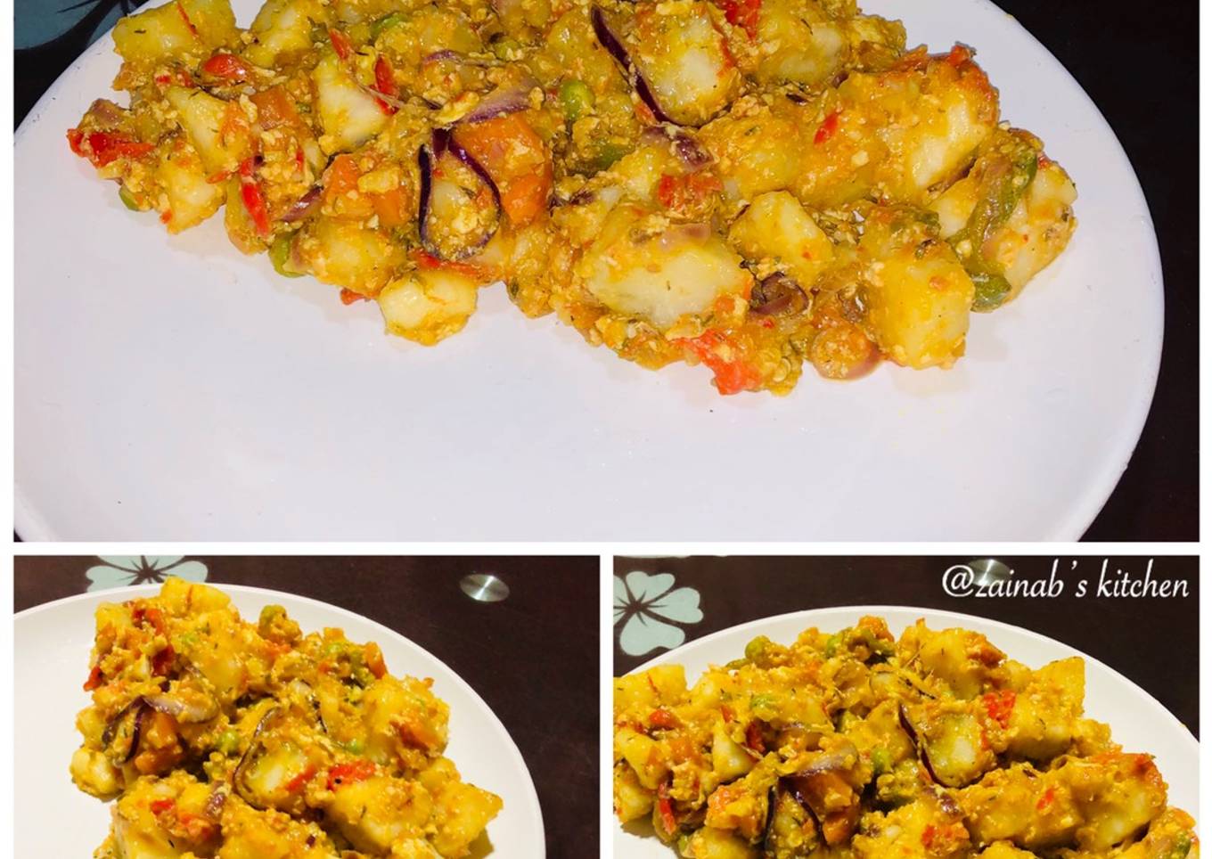 Stir fried eggy yam🍽