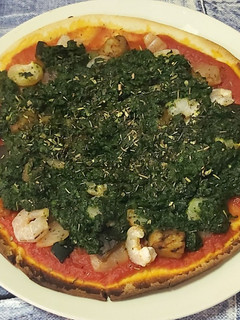 Una foto de Pizza mar y tierra