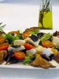 Ensalada templada de pollo, con trufa negra