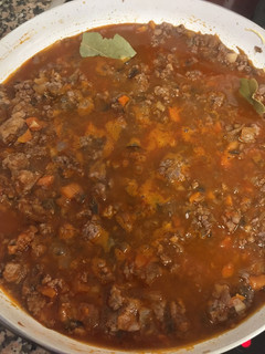 Una foto de Boloñesa de carne y berenjena