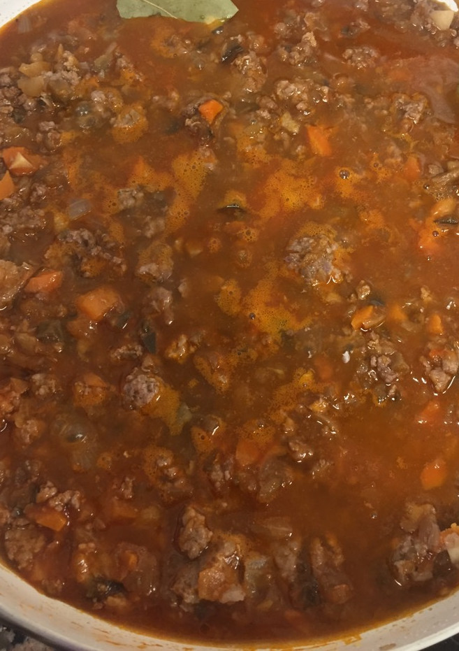 Una foto de Boloñesa de carne y berenjena