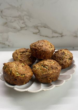 A picture of Tasty Vegan-friendly Zucchini Muffins.