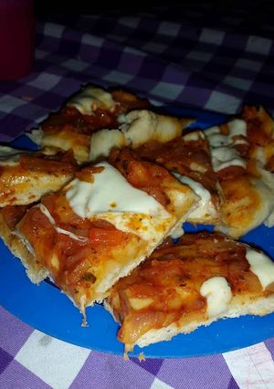 Una foto de Pizzas😊🍕🍕a mi manera😉