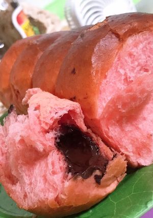 Foto resep Roti sobek pink isi coklat