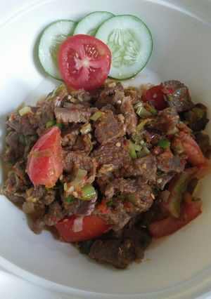 Foto resep Oseng daging pedas