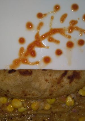 A picture of Corn Parantha Sandwich.
