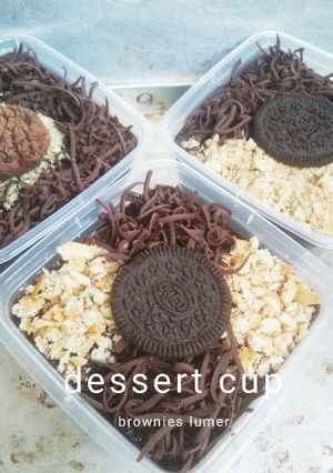 Foto resep Dessert cup - brownies lumer