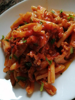 Foto di Casarecce con funghi, salsiccia fresca e 'nduja