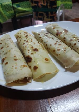 Una foto de Panqueques de miel