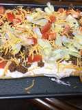 Mini taco pizza