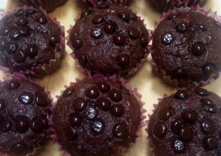 Super Moist chocolate muffin tanpa mixer hanya 1 buah telur