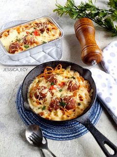 Foto resep Baked Spaghetti Meatballs