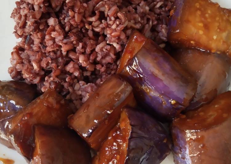 Sambel Terong feat nasi merah 🔴