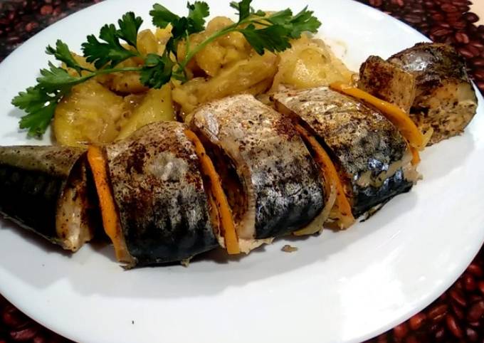 Рыба с картошкой в духовке, пошаговый рецепт с фото