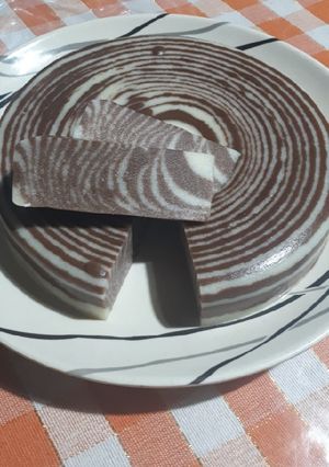 Foto resep Puding Roti Tawar Zebra