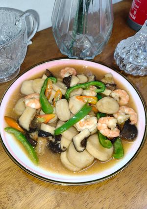 Gambar King Oyster Mushrooms Stir Fry