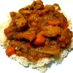 A picture of Pork and Sweet Potatoes Stew.