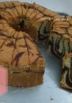 Foto resep Zebra cake lembut tidak seret