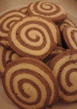 Foto di Biscotti di pasta frolla a spirale