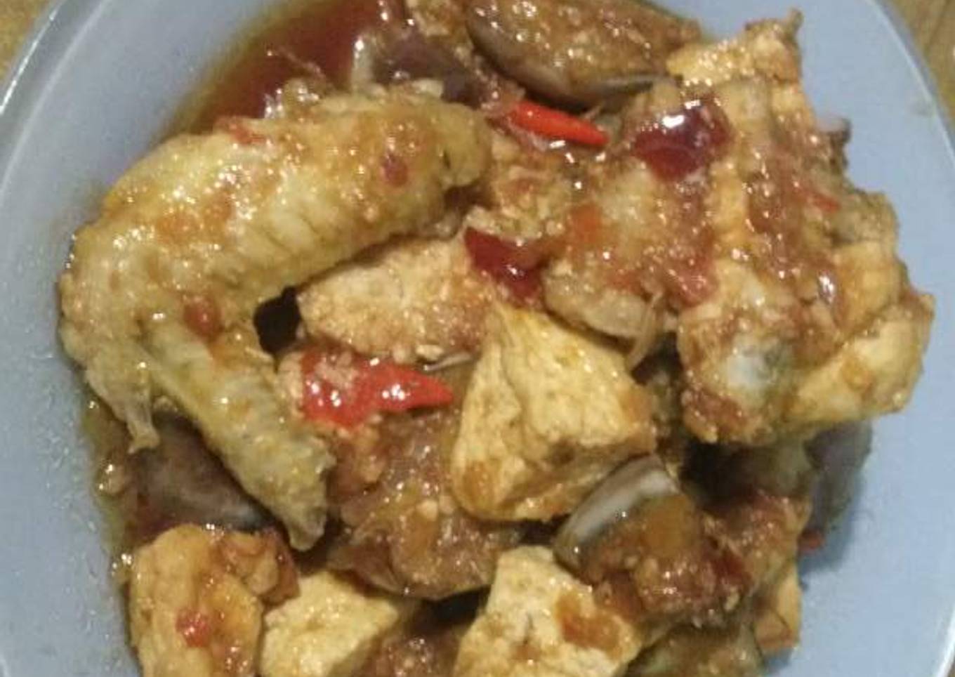 Terong AyamTahu Balado