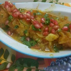 A picture of Sambar Bhajiya.