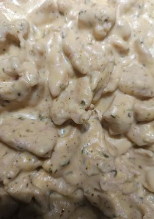 Una foto de Pollo con Nata y Queso Rallado