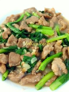 Foto resep Cah Babi Sawi Manis
