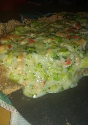 Una foto de Tarta de brócoli y pollo