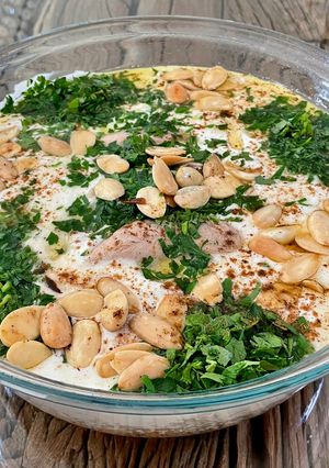 صورة لوصفة فتة الدجاج