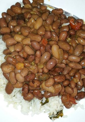 A picture of Rice and beans.