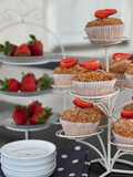 Erdbeermuffins mit Cornflakes-Streusel