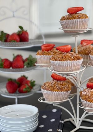 Erdbeermuffins mit Cornflakes-Streusel Rezepthauptbild