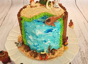 Une photo de Layer cake vaiana / moana à la clémentine