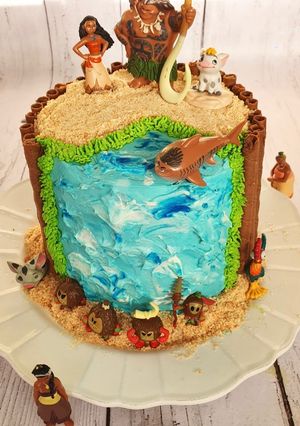 Une photo de Layer cake vaiana / moana à la clémentine