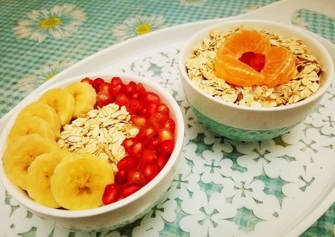 Yaourt flocons d'avoine fruits frais 🍴