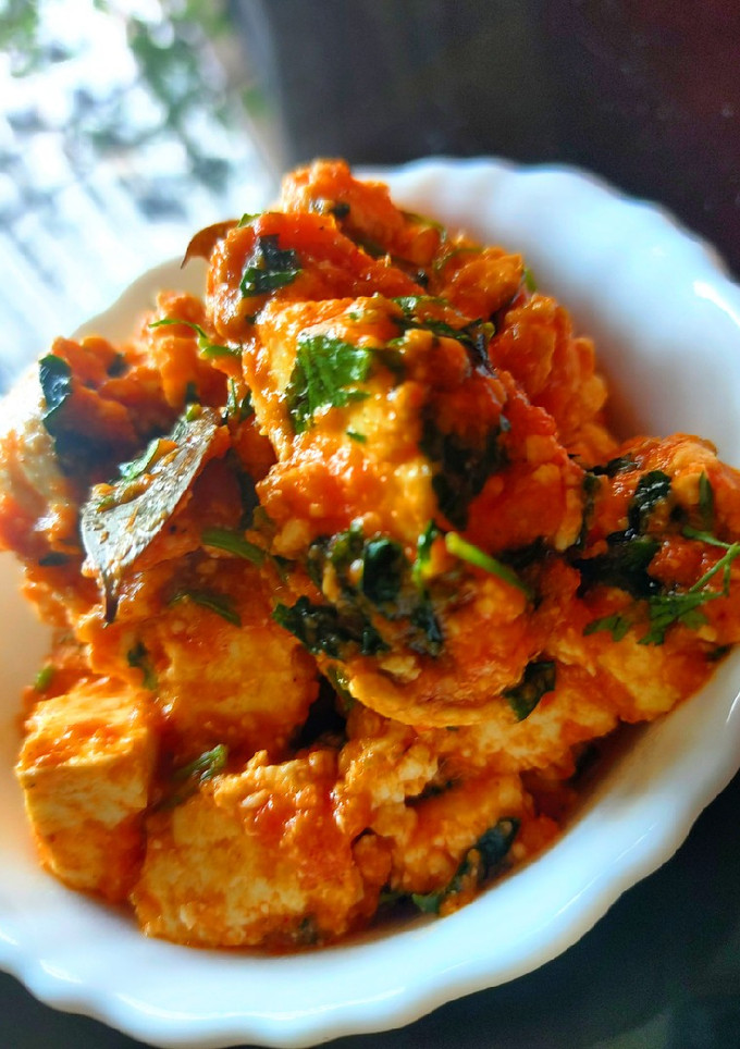 A picture of Paneer subji(no onion garlic).