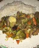 Carne a la olla con mix de verduras